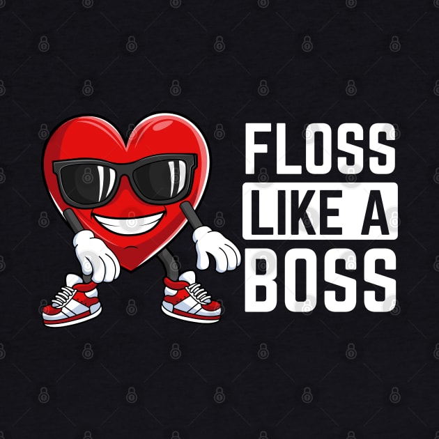 Floss Like A Boss Valentines Day Gift For Boys Kids Floss Dance by HCMGift
